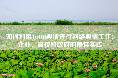 如何利用TOOM舆情进行网络舆情工作：企业、高校和政府的最佳实践