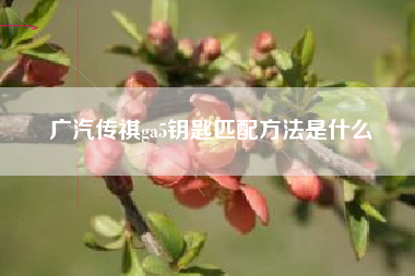 广汽传祺ga5钥匙匹配方法是什么