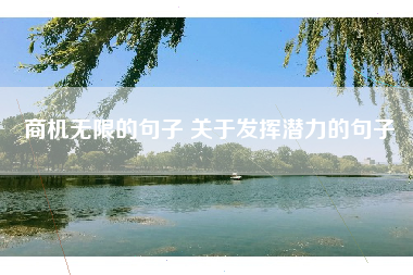 商机无限的句子 关于发挥潜力的句子
