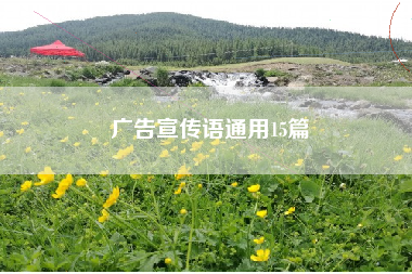 广告宣传语通用15篇