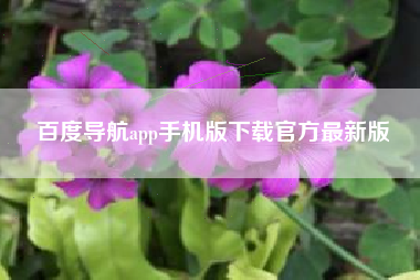 百度导航app手机版下载官方最新版