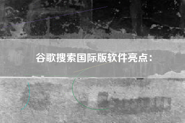谷歌搜索国际版软件亮点：