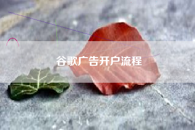 谷歌广告开户流程