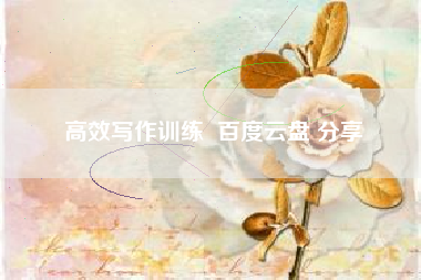高效写作训练  百度云盘 分享