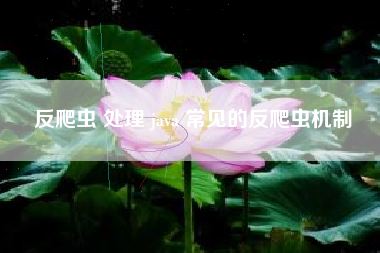 反爬虫 处理 java 常见的反爬虫机制