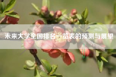 未来大学全国排名一览表的预测与展望