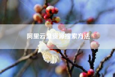 阿里云盘资源搜索方法
