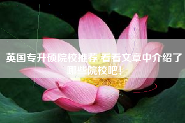 英国专升硕院校推荐 看看文章中介绍了哪些院校吧！