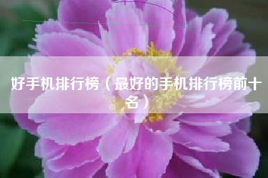 好手机排行榜（最好的手机排行榜前十名）