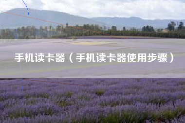 手机读卡器（手机读卡器使用步骤）