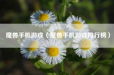 魔兽手机游戏（魔兽手机游戏排行榜）