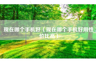 现在哪个手机好（现在哪个手机好用性价比高）