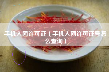 手机入网许可证（手机入网许可证号怎么查询）