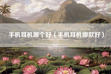 手机耳机哪个好（手机耳机哪款好）