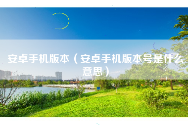 安卓手机版本（安卓手机版本号是什么意思）