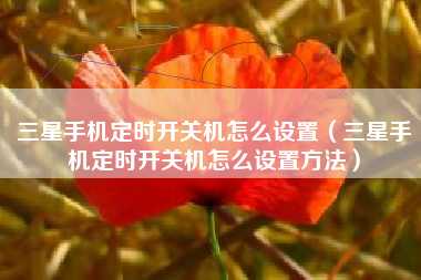 三星手机定时开关机怎么设置（三星手机定时开关机怎么设置方法）