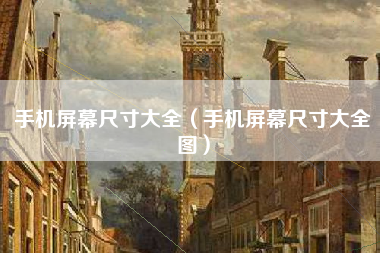 手机屏幕尺寸大全（手机屏幕尺寸大全图）