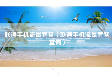 联通手机流量套餐（联通手机流量套餐查询）