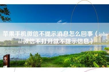 苹果手机微信不提示消息怎么回事（iphone微信不打开就不提示信息）