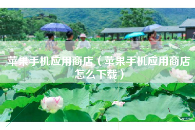 苹果手机应用商店（苹果手机应用商店怎么下载）
