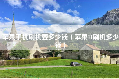 苹果手机刷机要多少钱（苹果11刷机多少钱）