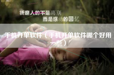 手机开单软件（手机开单软件哪个好用一些）