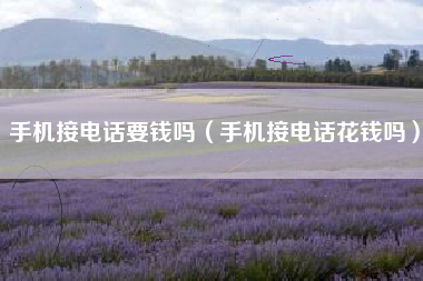 手机接电话要钱吗（手机接电话花钱吗）