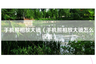 手机照相放大镜（手机照相放大镜怎么设置）