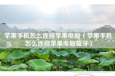 苹果手机怎么连接苹果电脑（苹果手机怎么连接苹果电脑蓝牙）