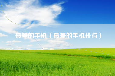 最差的手机（最差的手机排行）