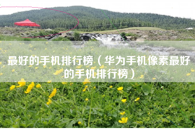 最好的手机排行榜（华为手机像素最好的手机排行榜）