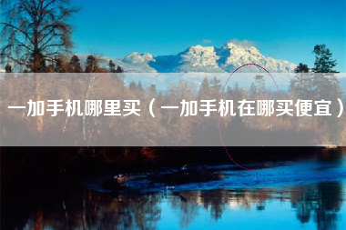 一加手机哪里买（一加手机在哪买便宜）