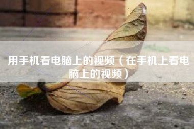 用手机看电脑上的视频（在手机上看电脑上的视频）