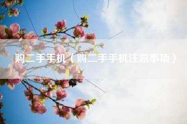 购二手手机（购二手手机注意事项）
