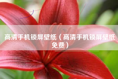 高清手机锁屏壁纸（高清手机锁屏壁纸免费）
