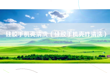 硅胶手机壳清洗（硅胶手机壳咋清洗）