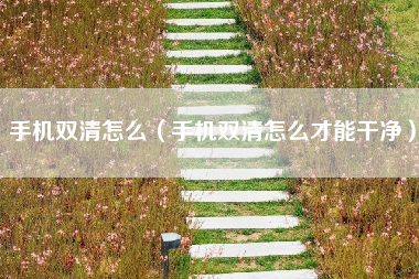 手机双清怎么（手机双清怎么才能干净）