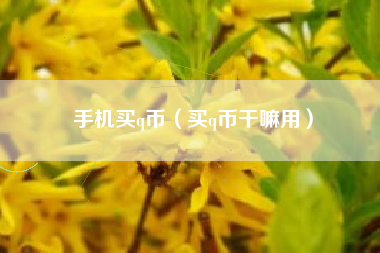 手机买q币（买q币干嘛用）
