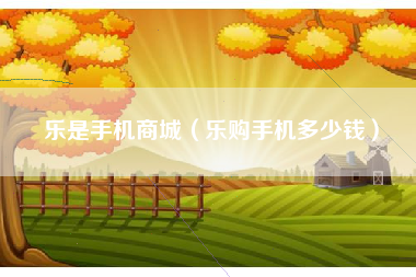 乐是手机商城（乐购手机多少钱）