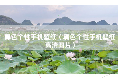 黑色个性手机壁纸（黑色个性手机壁纸高清图片）