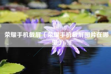 荣耀手机截屏（荣耀手机截屏图片在哪里）