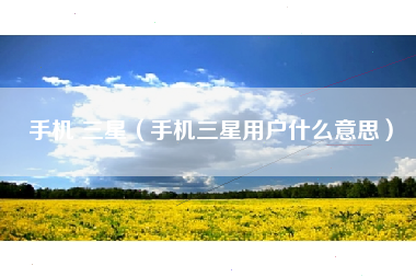 手机 三星（手机三星用户什么意思）