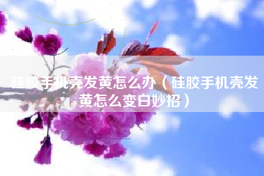 硅胶手机壳发黄怎么办（硅胶手机壳发黄怎么变白妙招）