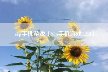 scp手机游戏（Scp手机游戏1.2.0）