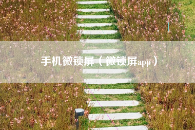 手机微锁屏（微锁屏app）