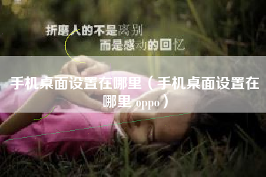 手机桌面设置在哪里（手机桌面设置在哪里 oppo）