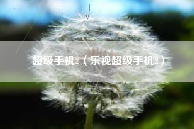 超级手机2（乐视超级手机2）