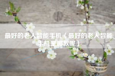 最好的老人智能手机（最好的老人智能手机是哪款呢）