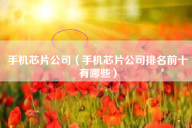 手机芯片公司（手机芯片公司排名前十有哪些）