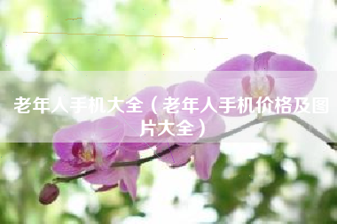 老年人手机大全（老年人手机价格及图片大全）